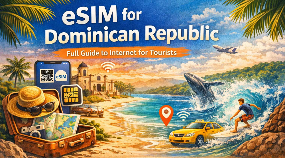 Най-добрият интернет за Доминиканска република – eSIM, SIM карта или роуминг?